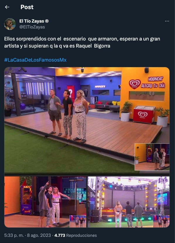 Memes por la noticia de Raquel Bigorra cantando en La casa de lo Famosos México