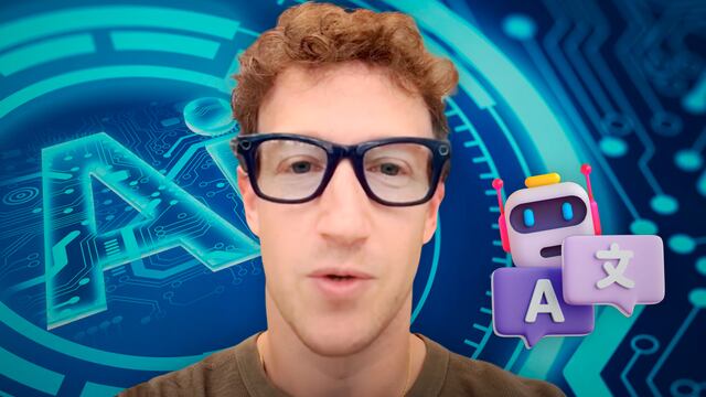 Mark Zuckerberg muestra la nueva IA de traducción en Meta.