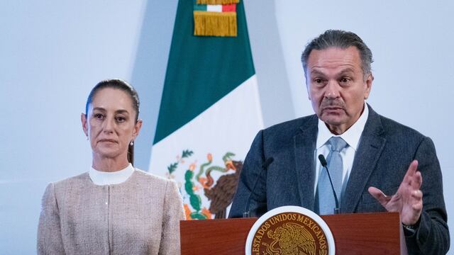 Octavio Romero Oropeza, director general del Infonavit durante la mañanera de Claudia Sheinbaum.