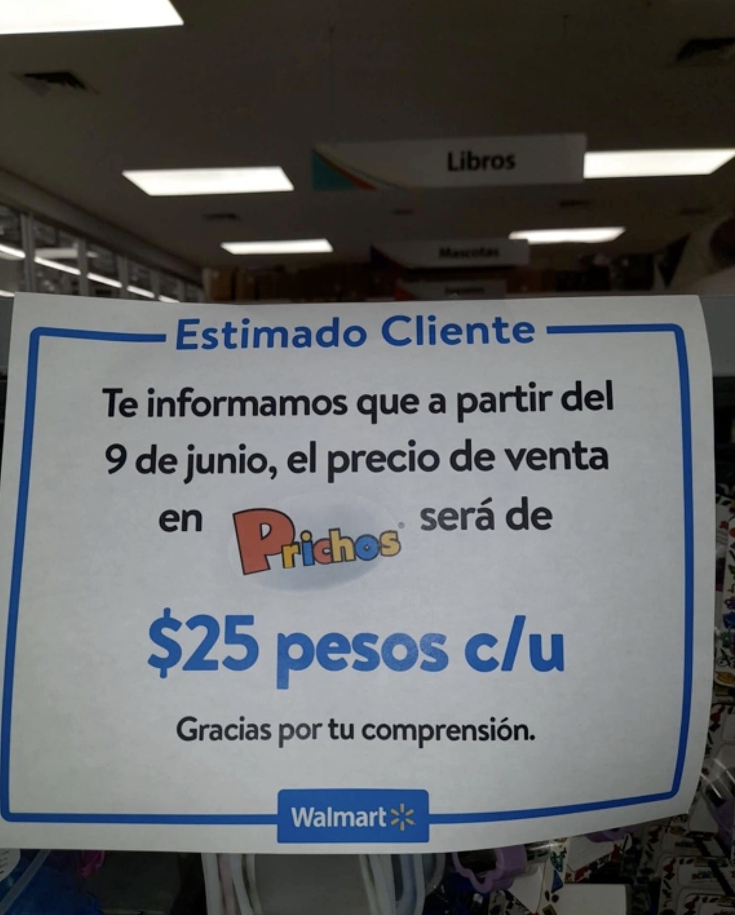 Aumento de precio en Prichos