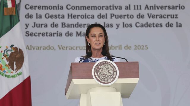 Claudia Sheinbaum en Veracruz el 21 de abril de 2025