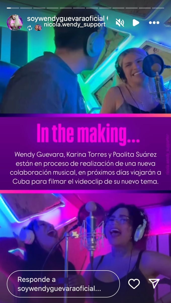 Wendy Guevara prepara una nueva canción con Las Perdidas