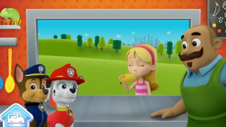Juego de Paw Patrol preparando tacos en Food Truck Festival
