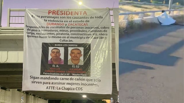Narco mantas y cuerpos sin vida en Culiacán, Sinaloa, hoy 3 de octubre