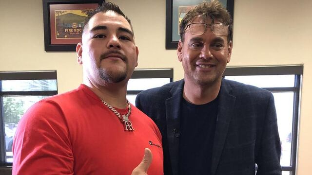 Andy Ruiz Jr. y David Faitelson.