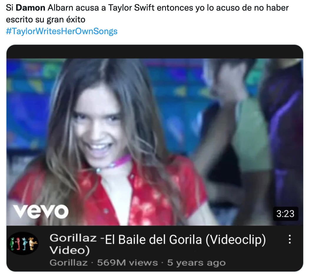 memes sobre Damon Albern y Taylor Swift