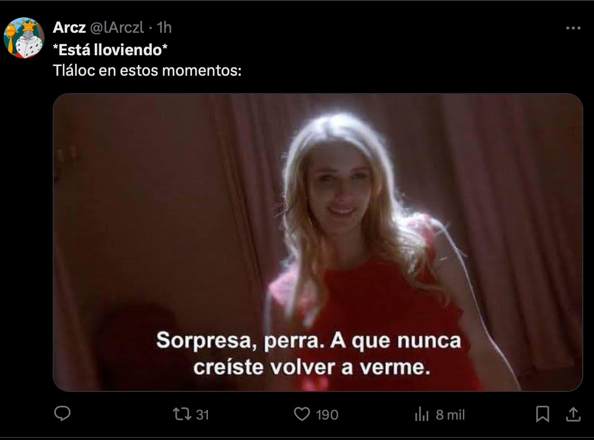 Los memes de la sorpresiva e intensa lluvia que despertó al Estado de México