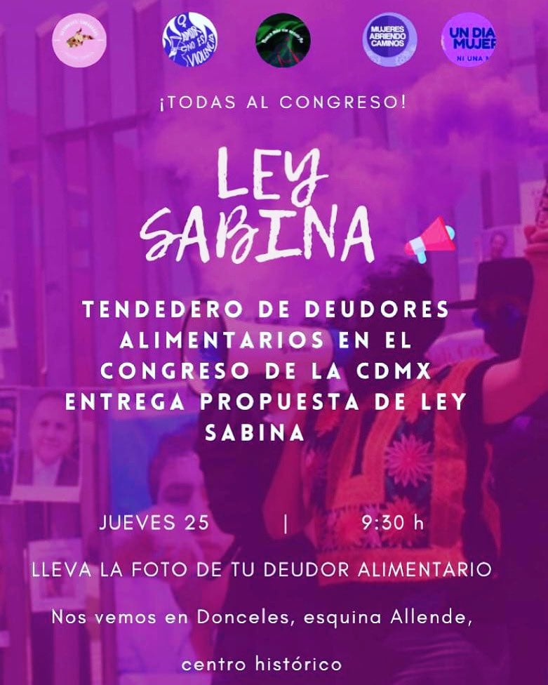 Tendedero por la Ley Sabina en CDMX