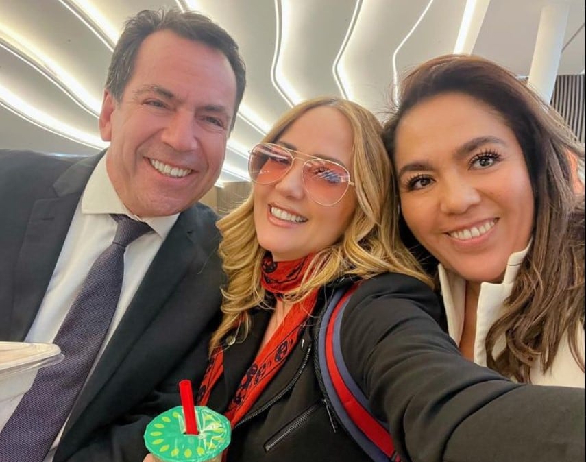 Andrea Legarreta, Adriana Flores y Lalo Salazar