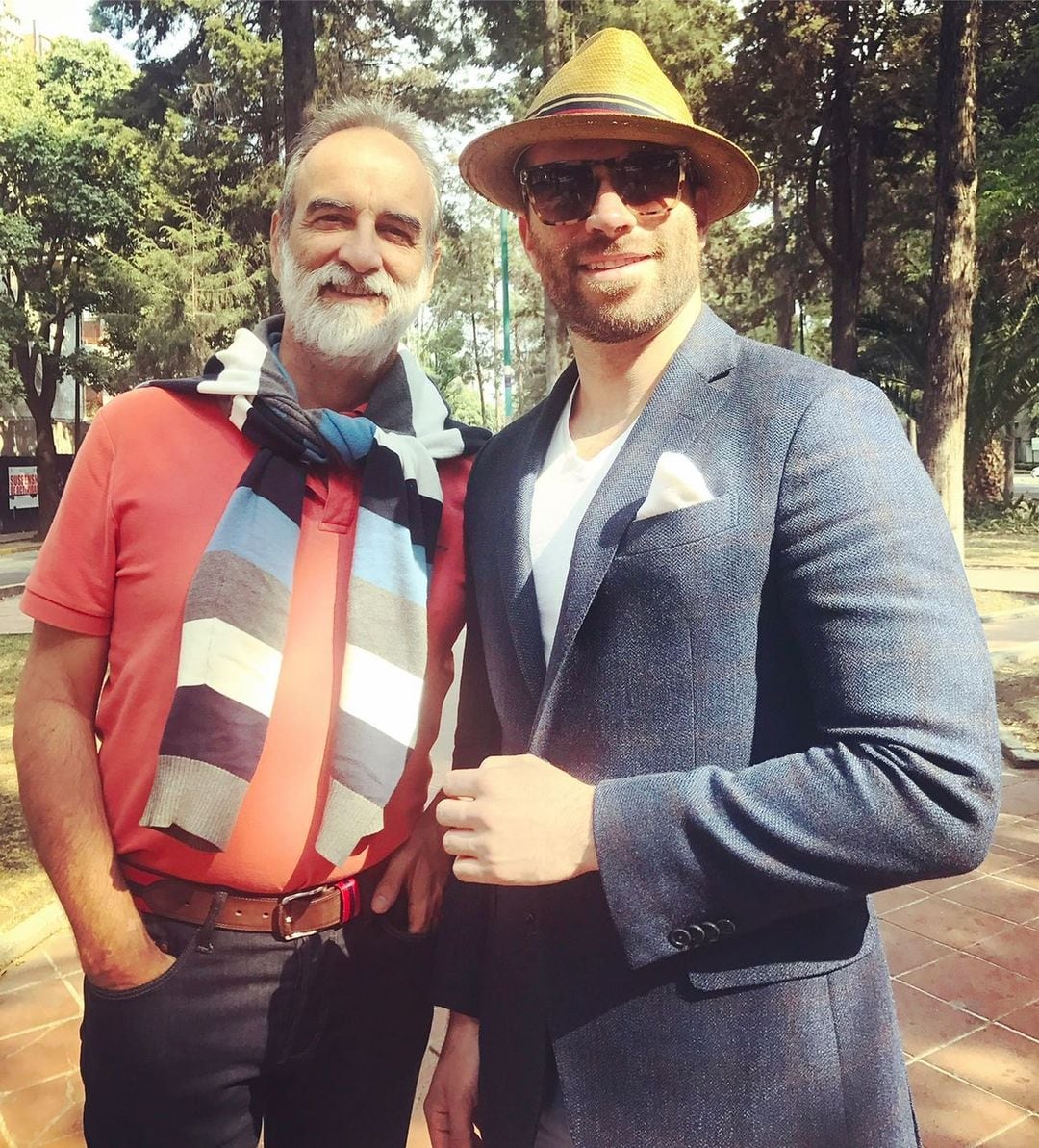 Alejandro Nones con su papá, Rafael Nones.