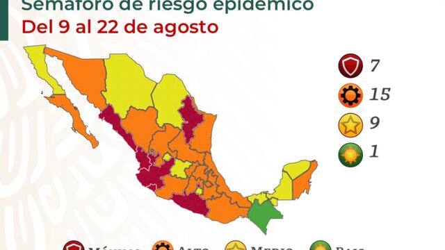 Semáforo Covid-19 CDMX en rojo