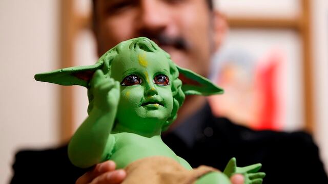 Niño Dios como Baby Yoda