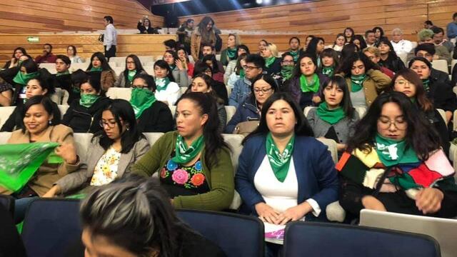 Marea Verde en Congreso de Hidalgo