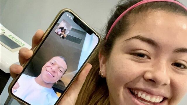 Katty Martínez sostuvo una videollamada con Kylian Mbappé