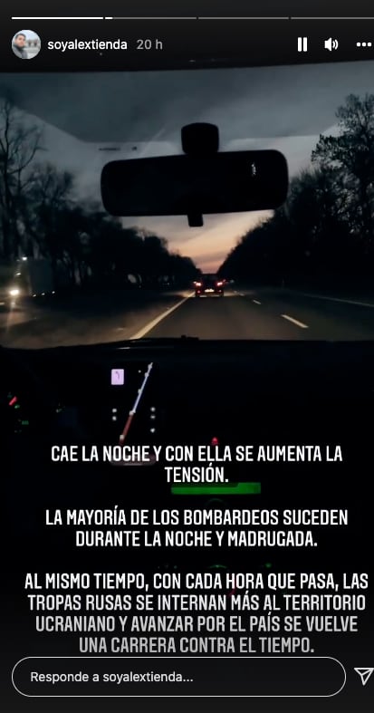 Alex Tienda da actualizaciones en su intento por huir de Ucrania