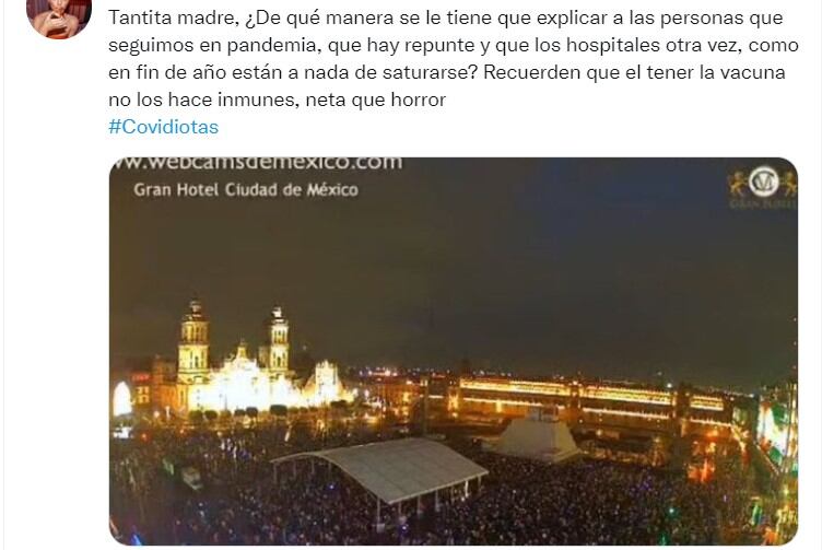 Criticas en redes por multitudes en el Zócalo
