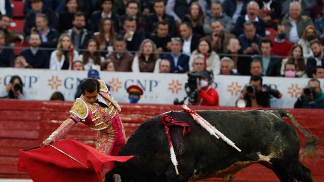 El torero mexicano Joselito Adame esta tarde en la Plaza de Toros México.