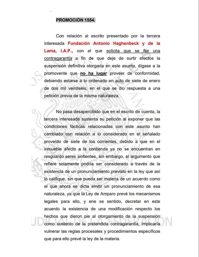 Refugio Franciscano acusa a Fundación Haghenbeck de frenar entrega de predio