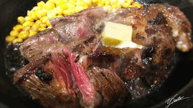 Pintura de corte de carne hiperrealista