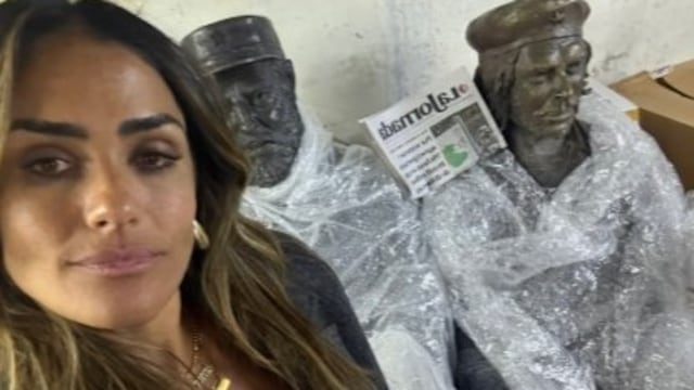 Alessandra Rojo de la Vega publicó fotos de las estatuas de Fidel Castro y Che Guevara retiradas desde el mes de julio de 2015