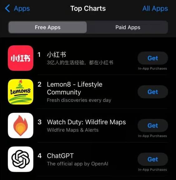 Red Note, la app más descargada en Estados Unidos