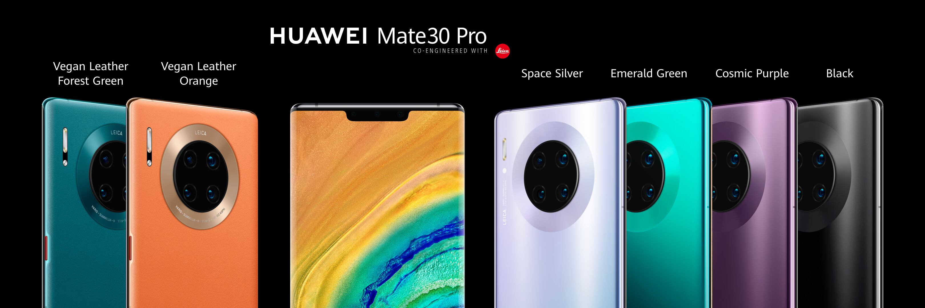 Los nuevos colores del Huawei Mate 30 Pro.