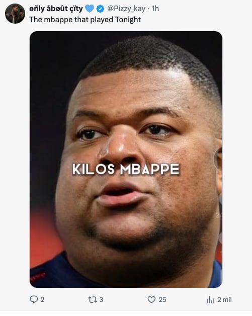 Meme de Mbappé