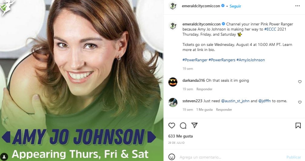 Amy Jo Johnson, Power Ranger Rosa