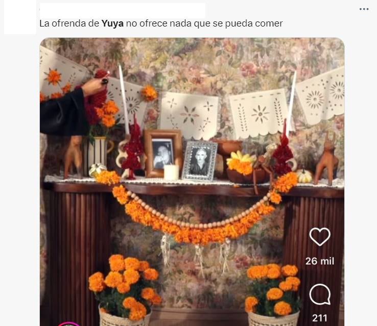 La ofrende de Yuya genera críticas en X