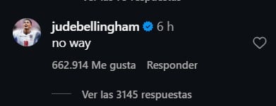 Jude Bellingham reacciona al corte de Erling Haaland