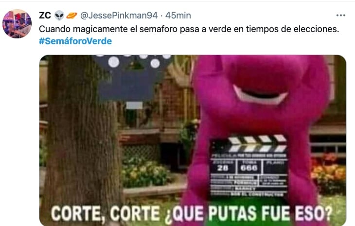 Memes semáforo verde CDMX