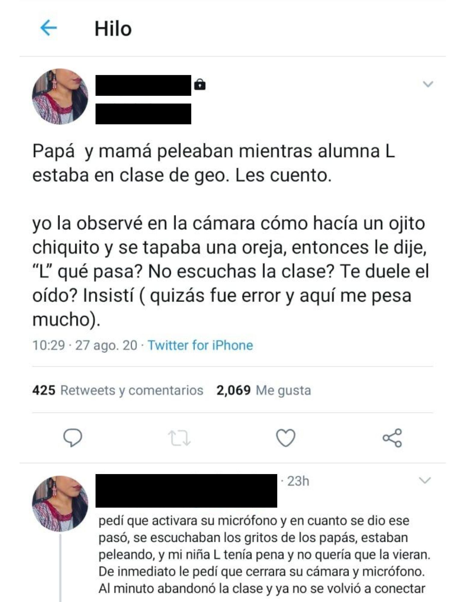 Publicación de la maestra