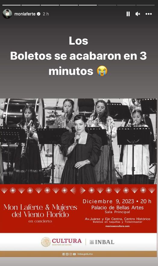 Mon Laferte agotó las entradas de su concierto en Bellas Artes en solo 3 minutos