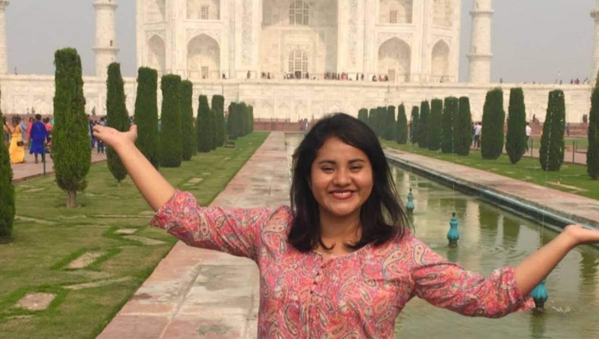 Nadia López García en la India