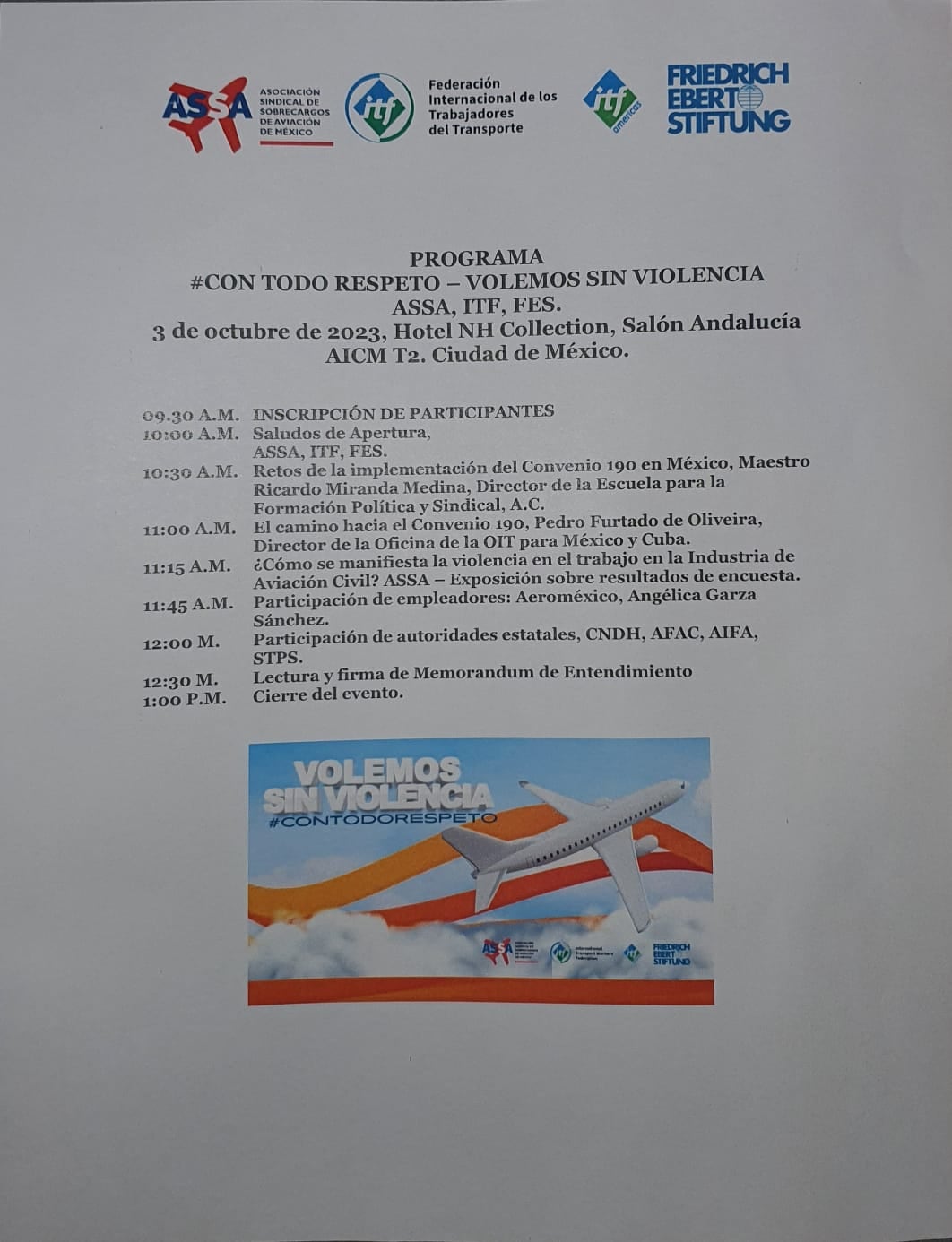 Evento #VolemosSinViolencia, ASSA de México