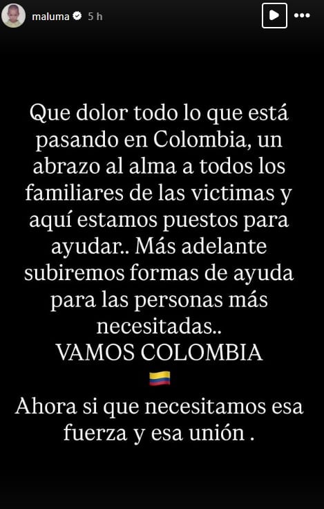 Maluma reacciona al devastador terremoto en Colombia