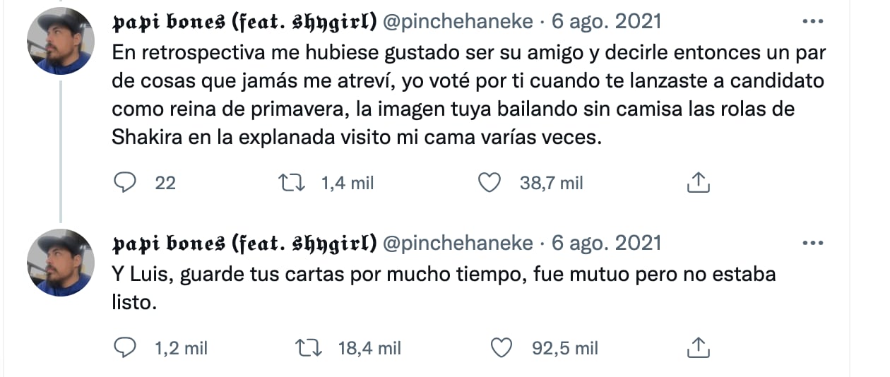 Hilo de Twitter sobre las cartas de Luis