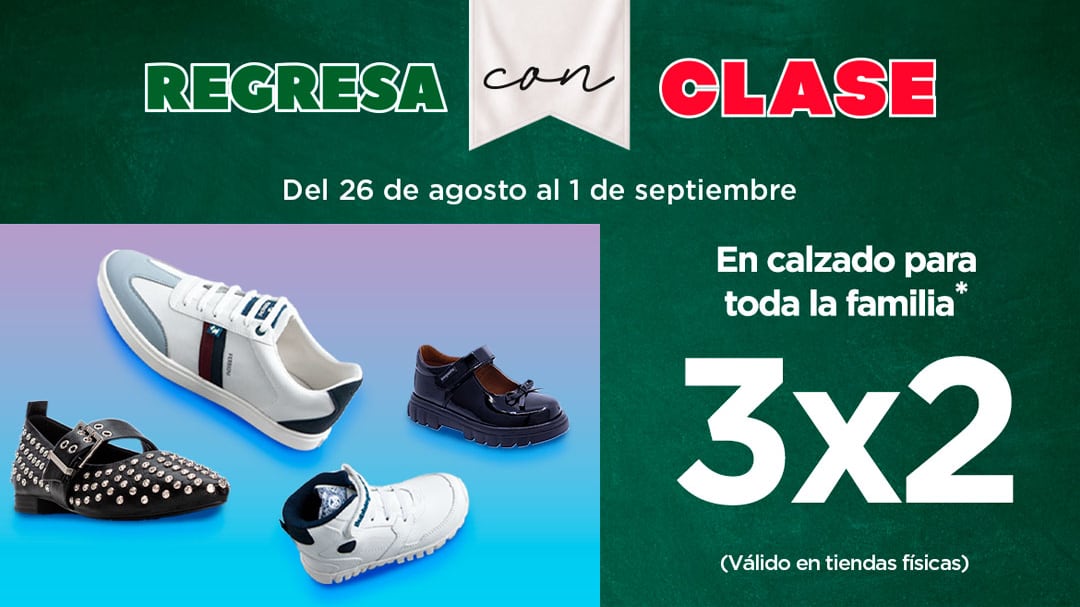 No dejes pasar esta promoción: Regresa a clases con 3x2 en calzado para todos en Sears