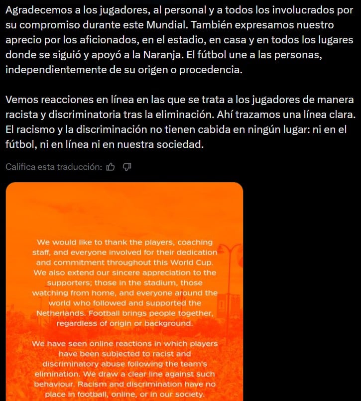 Comunicado de Países Bajos