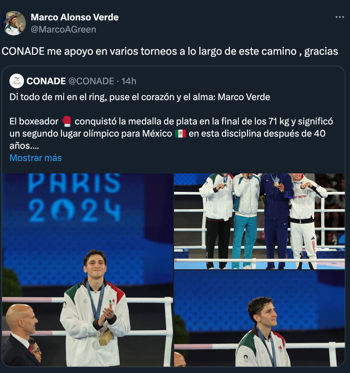 Marco Verde se pronuncia sobre los apoyos a los deportistas de la Conade