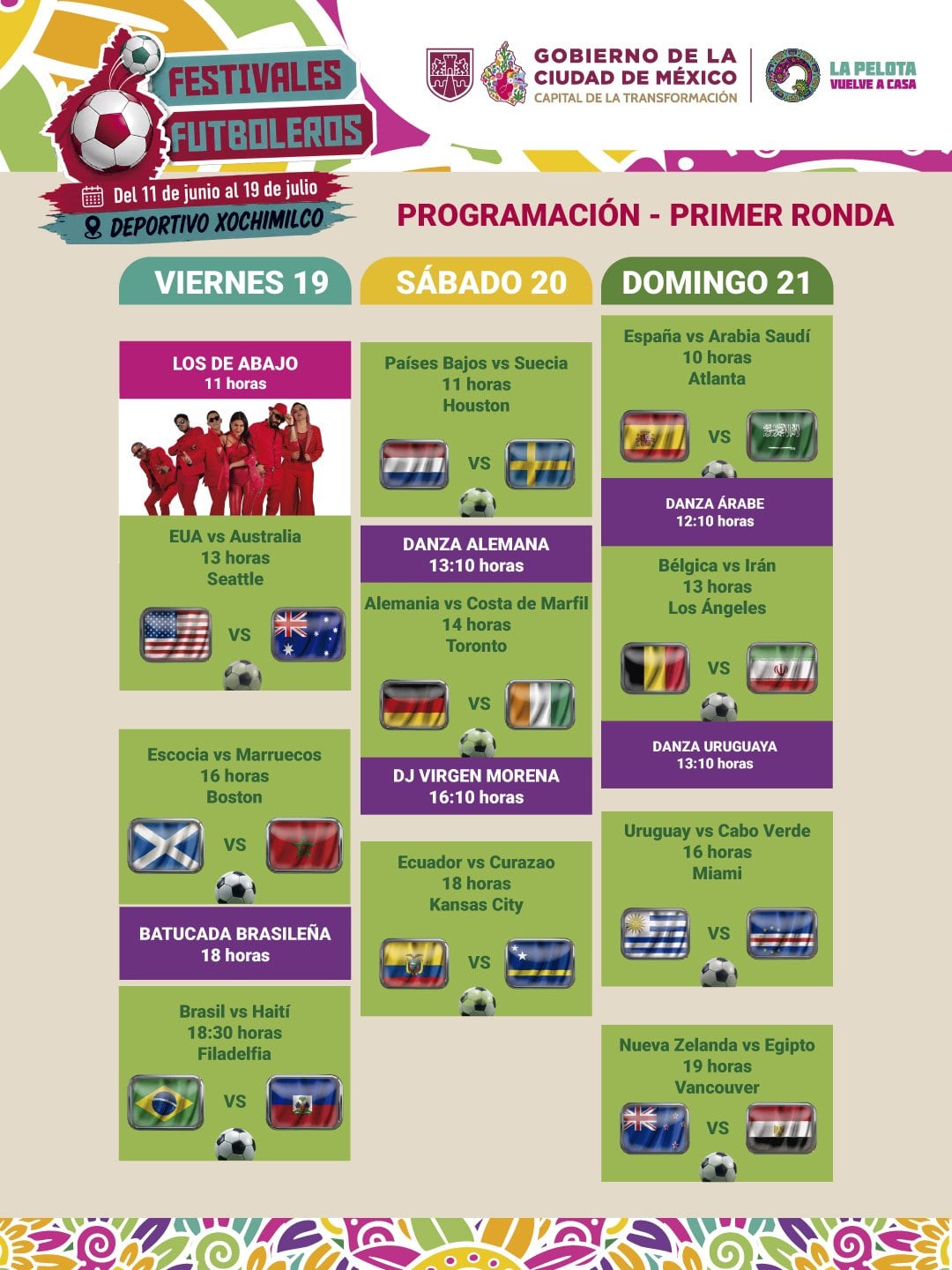 Festivales futboleros en la CDMX por el Mundial 2026.