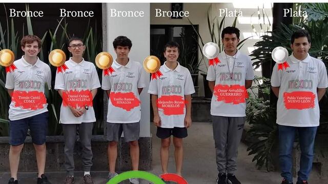 Jóvenes medallistas de México en las Olimpiadas de Matemáticas