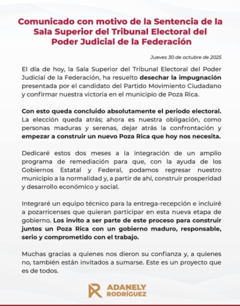 Adanely Rodríguez, alcaldesa electa de Poza Rica, Veracruz