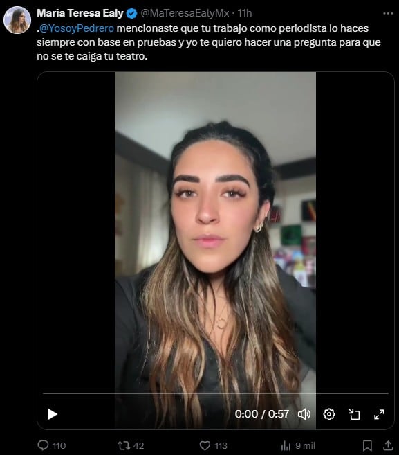 María Teresa Ealy lanza esta pregunta para exhibir a Manuel Pedrero.