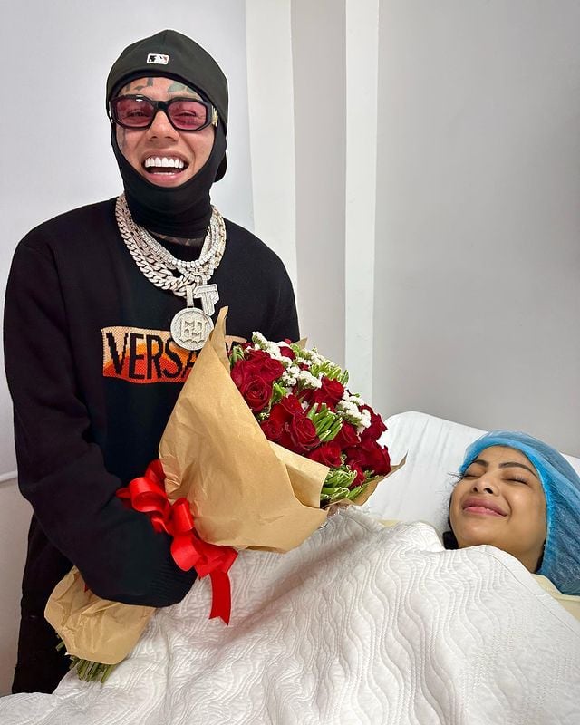 6ix9ine celebra cumpleaños de Yailin La Más Viral en el hospital