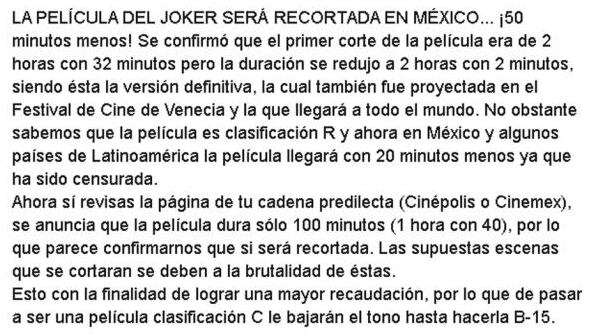 Joker censura