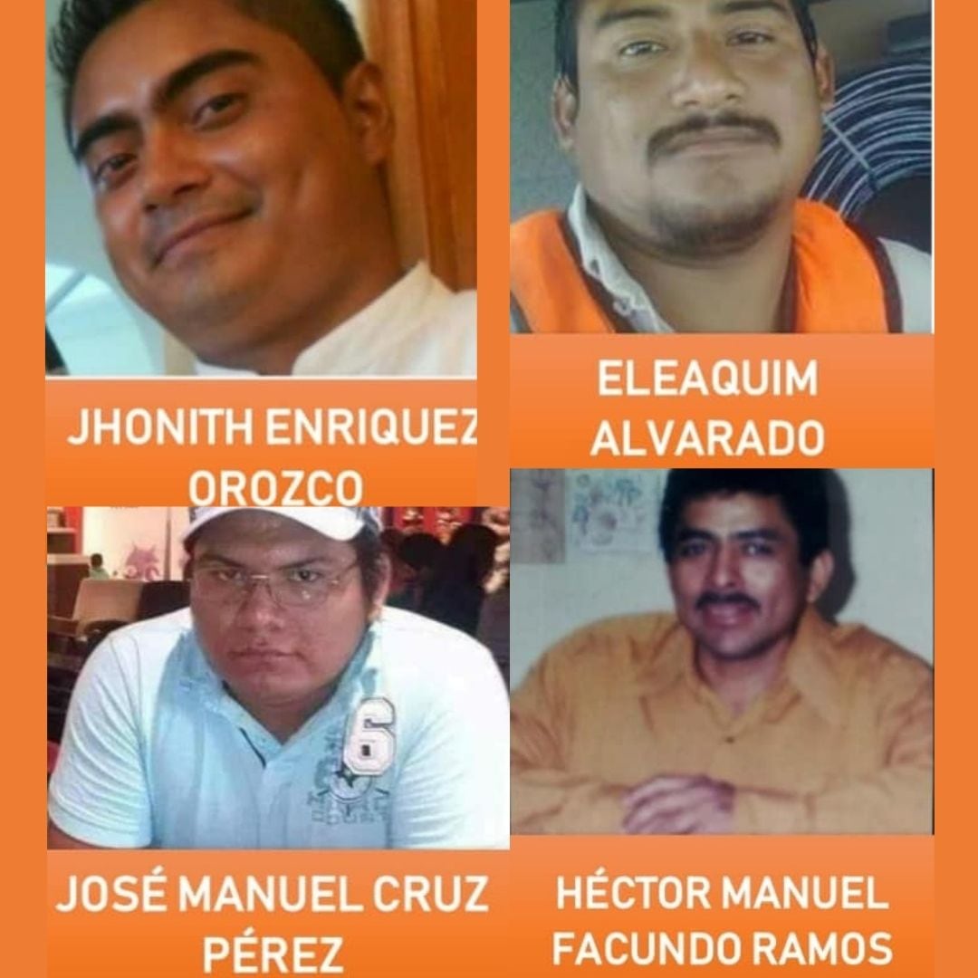 Hombres desaparecidos durante el operativo