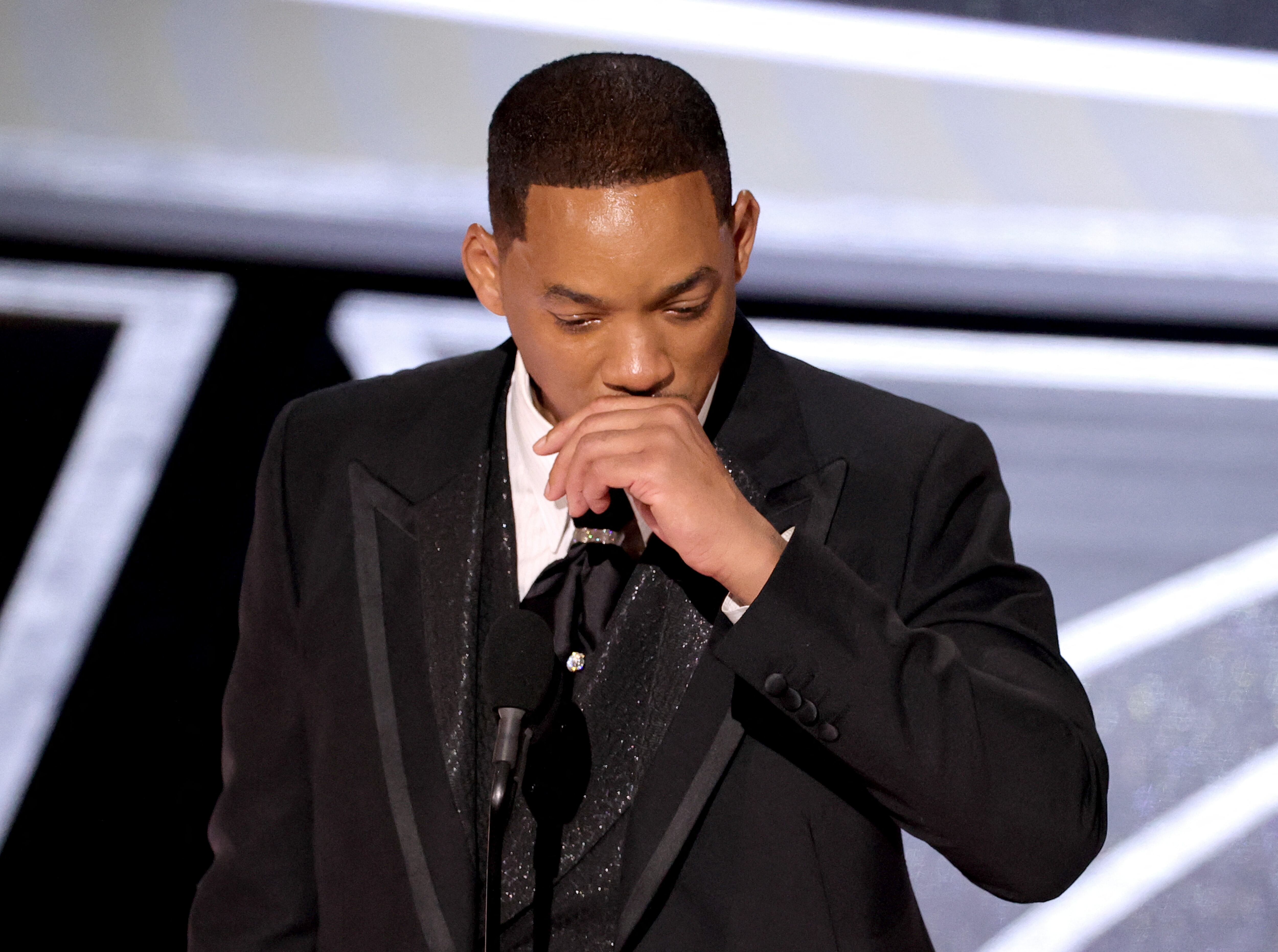 Will Smith recibiendo su premio a Mejor Actor en los Oscar 2022