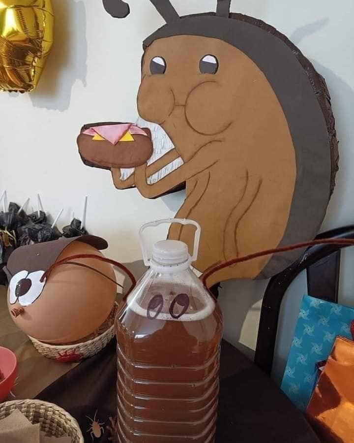Festeja su cumpleaños con fiesta de cucarachas