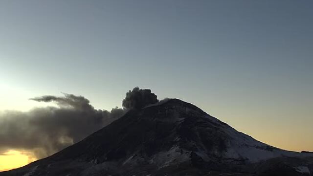 Volcán Popocatépetl el 28 de diciembre